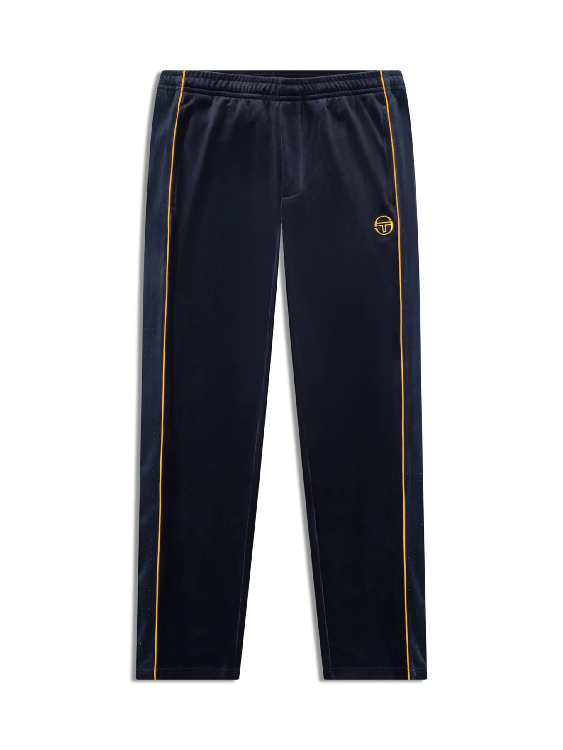 Forato Velour Track Pant-Maritime Blue