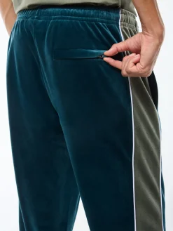 Forato Velour Track Pant-Mediterranea