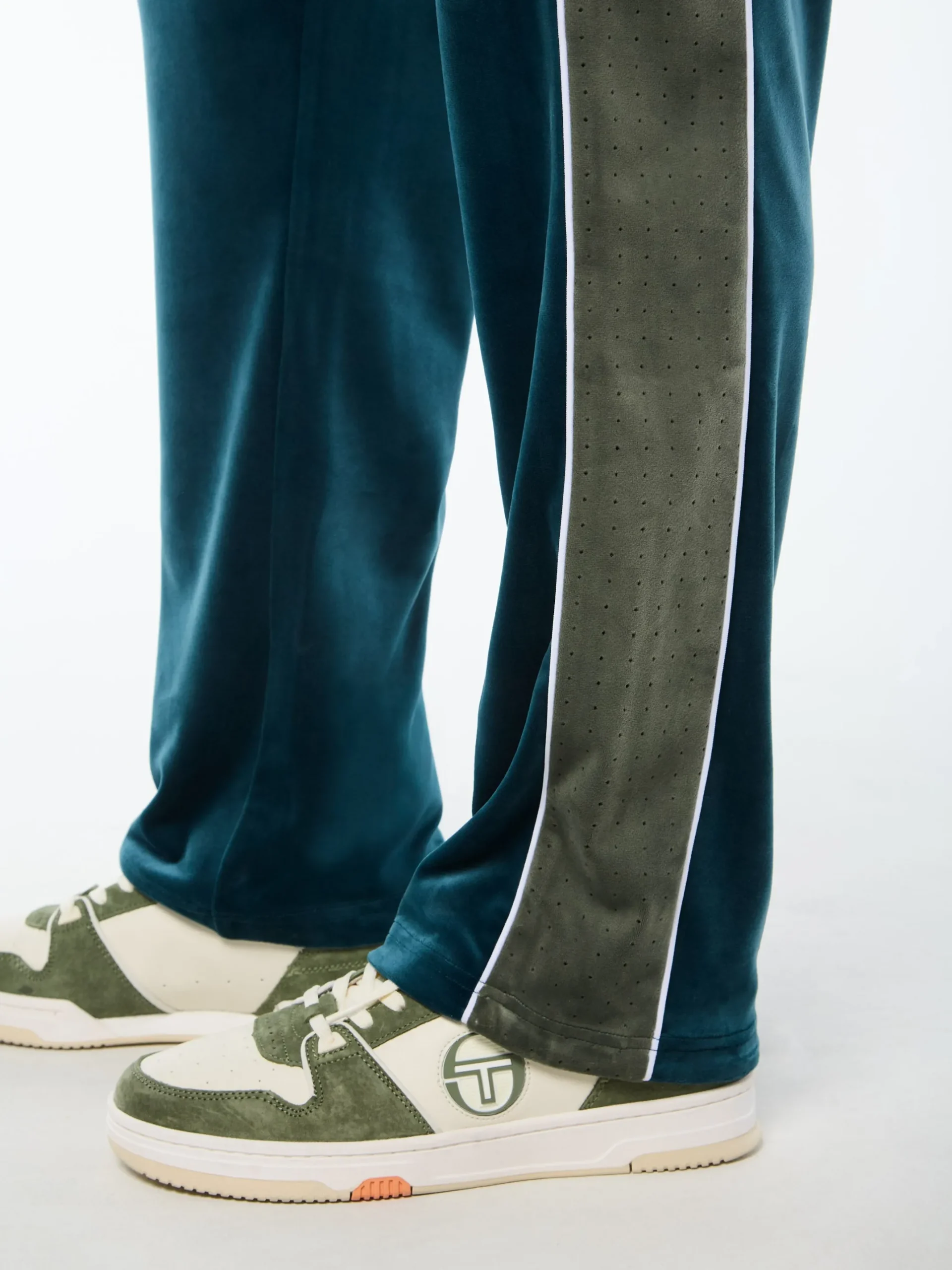 Forato Velour Track Pant-Mediterranea