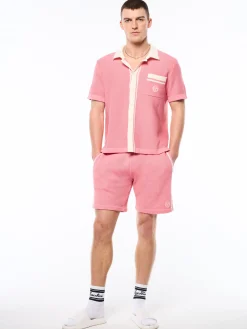 Fratelli Crochet Cabana Polo-Geranium Pink
