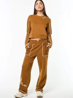 Greta Crewneck- Bronze Brown