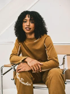 Greta Sweatpant- Bronze Brown