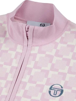Leila Short Sleeve Track Jacket- Pale Mauve