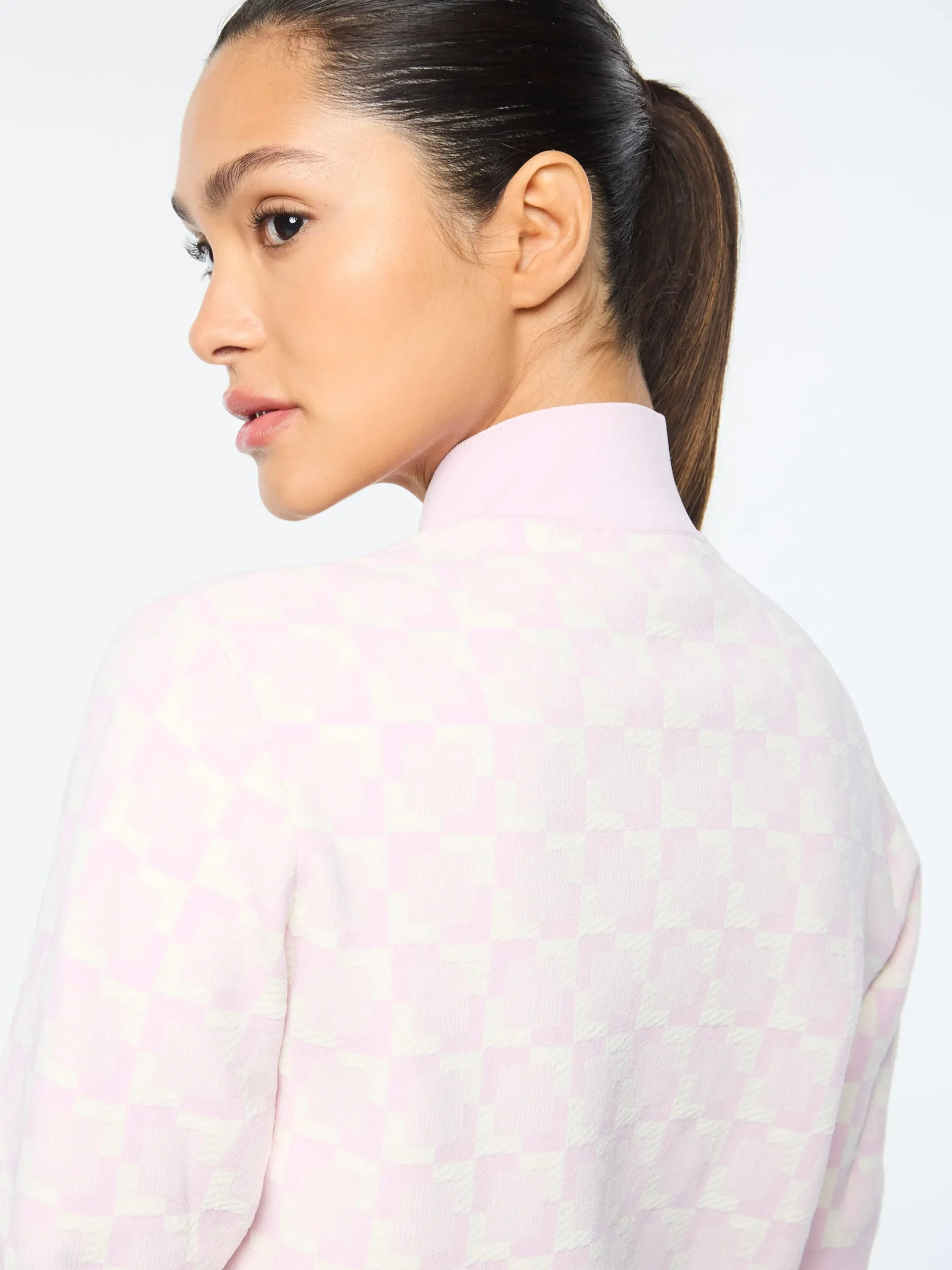 Leila Short Sleeve Track Jacket- Pale Mauve