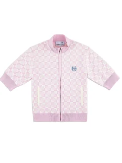 Leila Short Sleeve Track Jacket- Pale Mauve