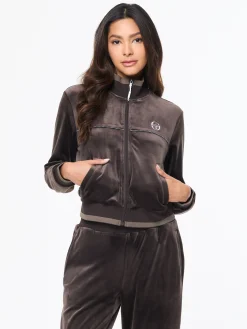 Leta Velour Jacket- Mulch