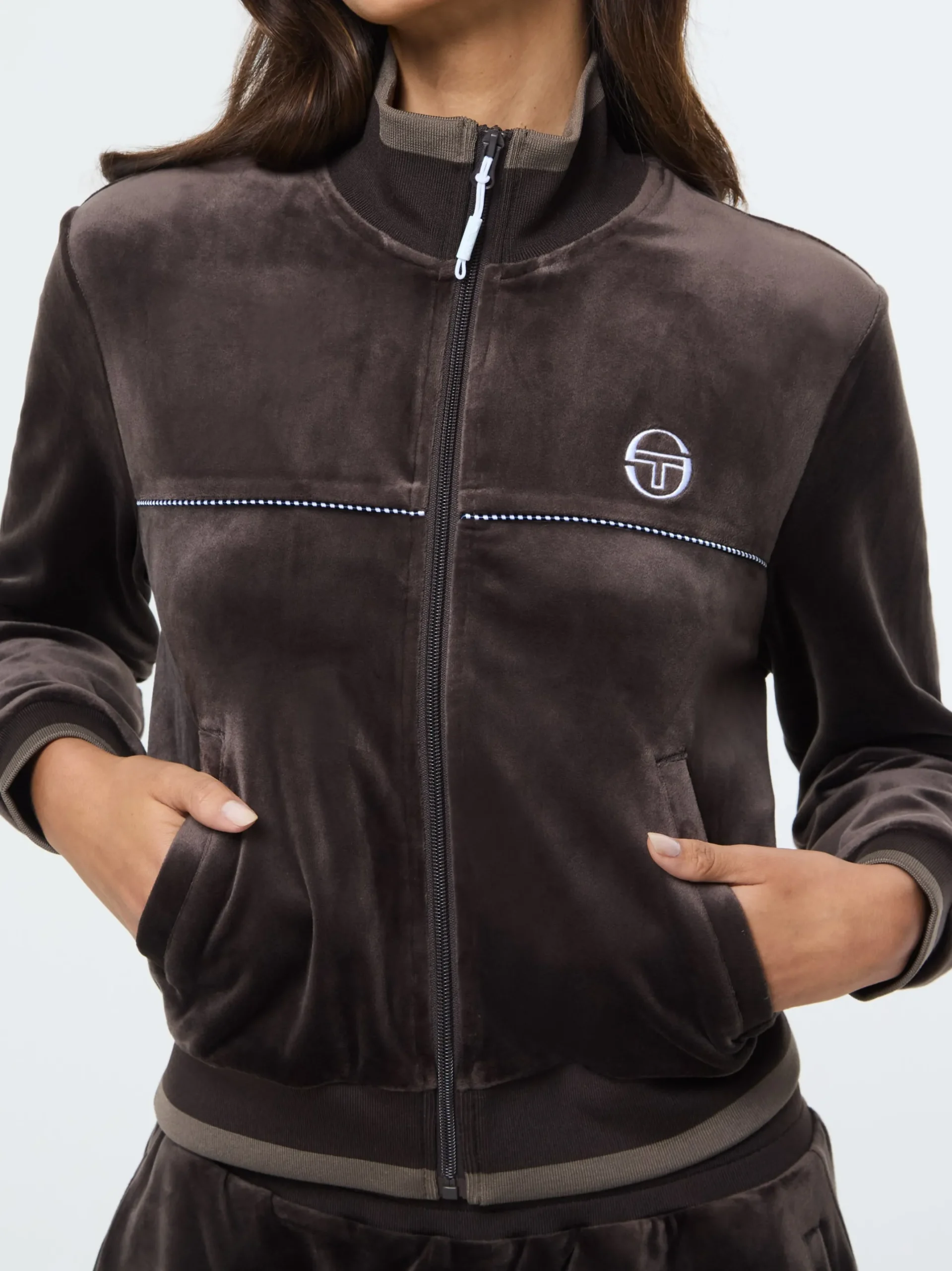Leta Velour Jacket- Mulch