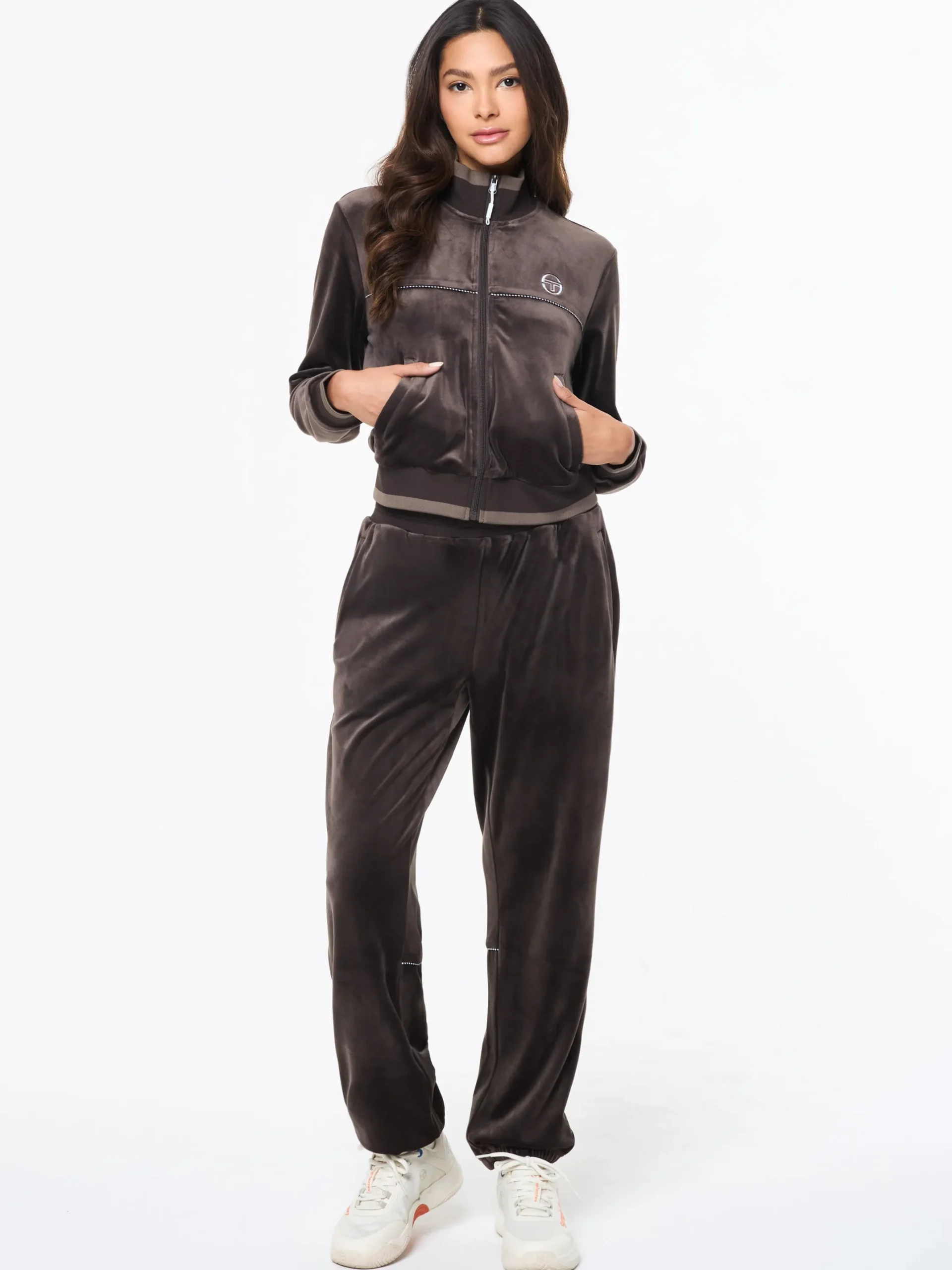 Leta Velour Pant- Mulch