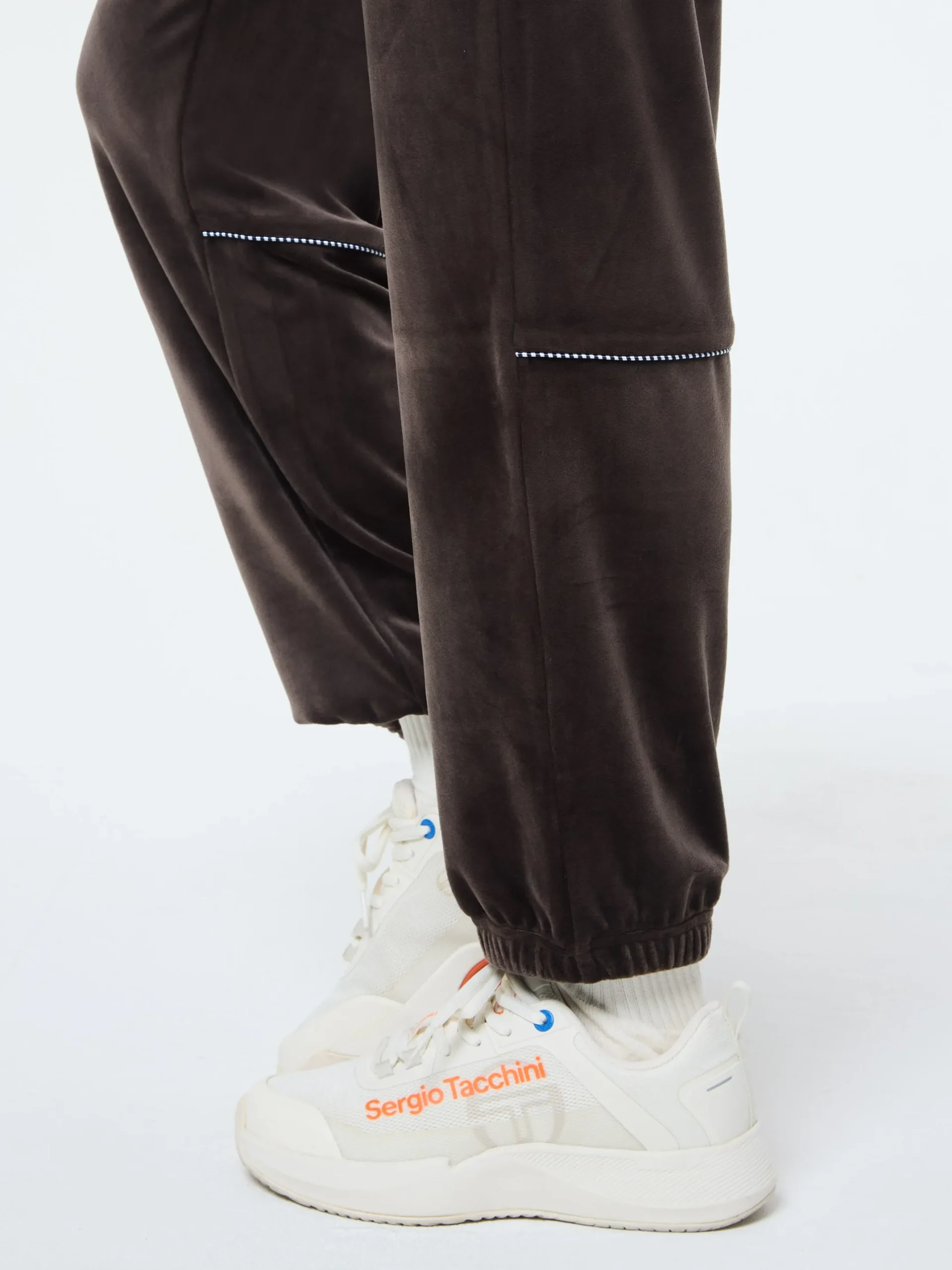 Leta Velour Pant- Mulch