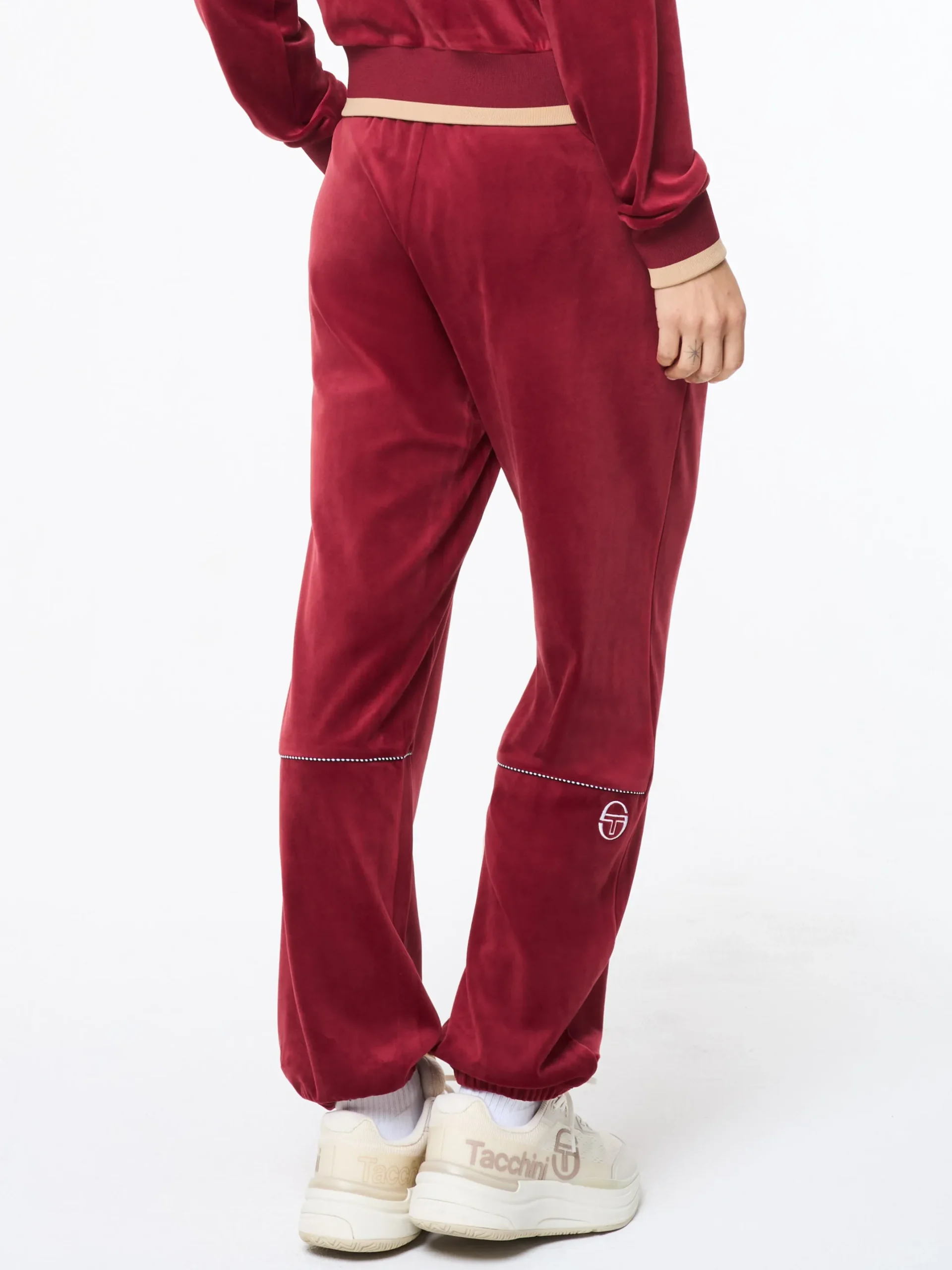 Leta Velour Pant- Rhubarb
