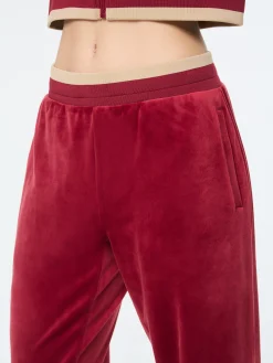 Leta Velour Pant- Rhubarb