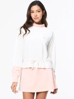 Lina Velour Top- Gardenia