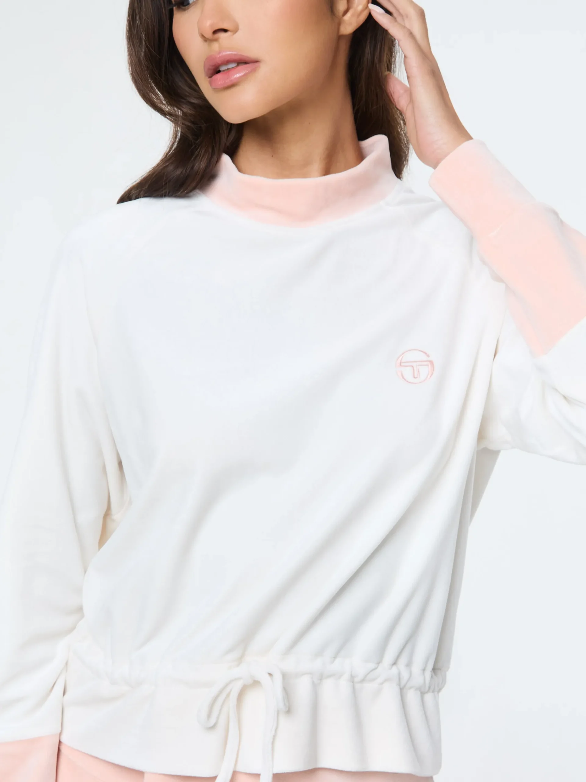 Lina Velour Top- Gardenia