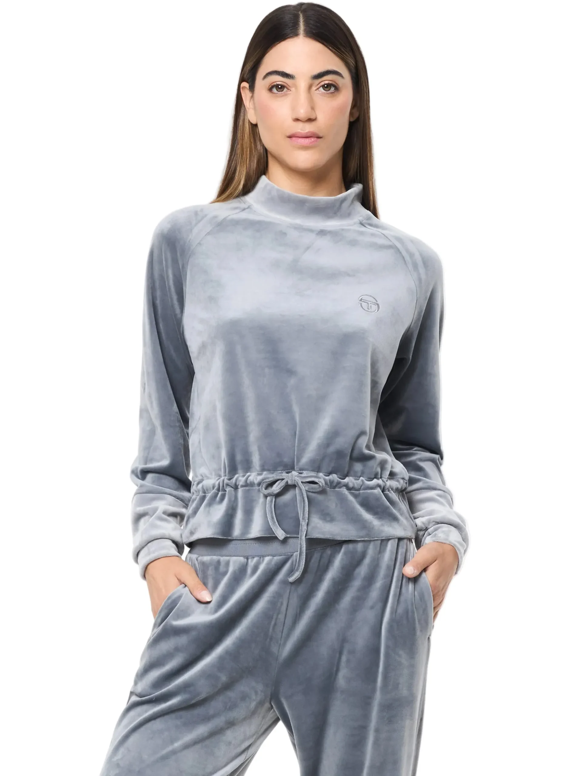 Lina Velour Top- Quiet Shade