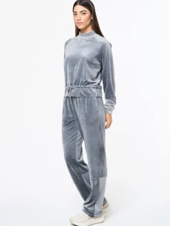Lina Velour Top- Quiet Shade
