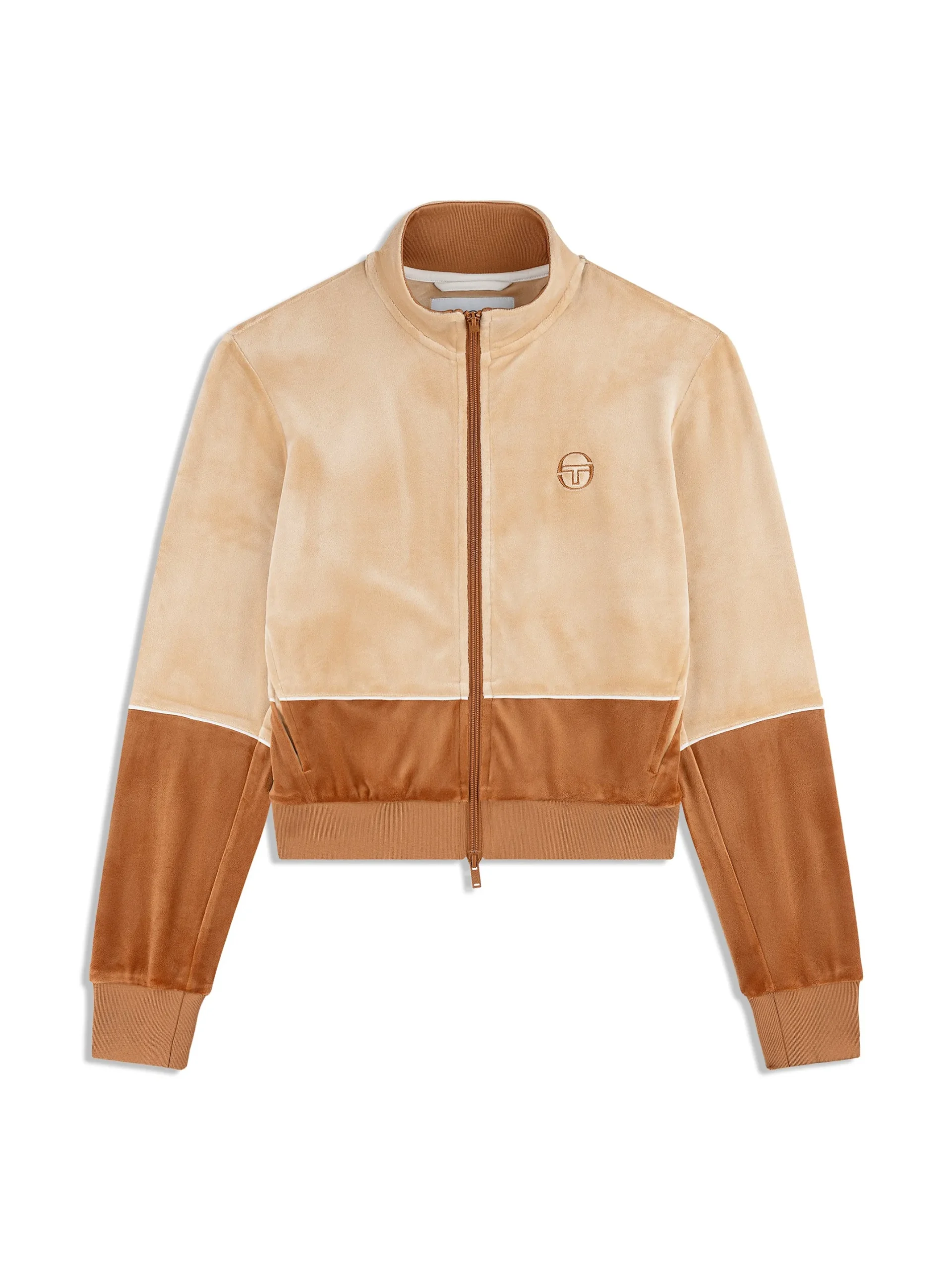 Lina Velour Track Jacket- Candied Ginger