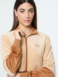 Lina Velour Track Jacket- Candied Ginger