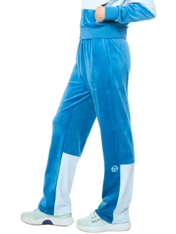 Lina Velour Track Pant- Baby Blue