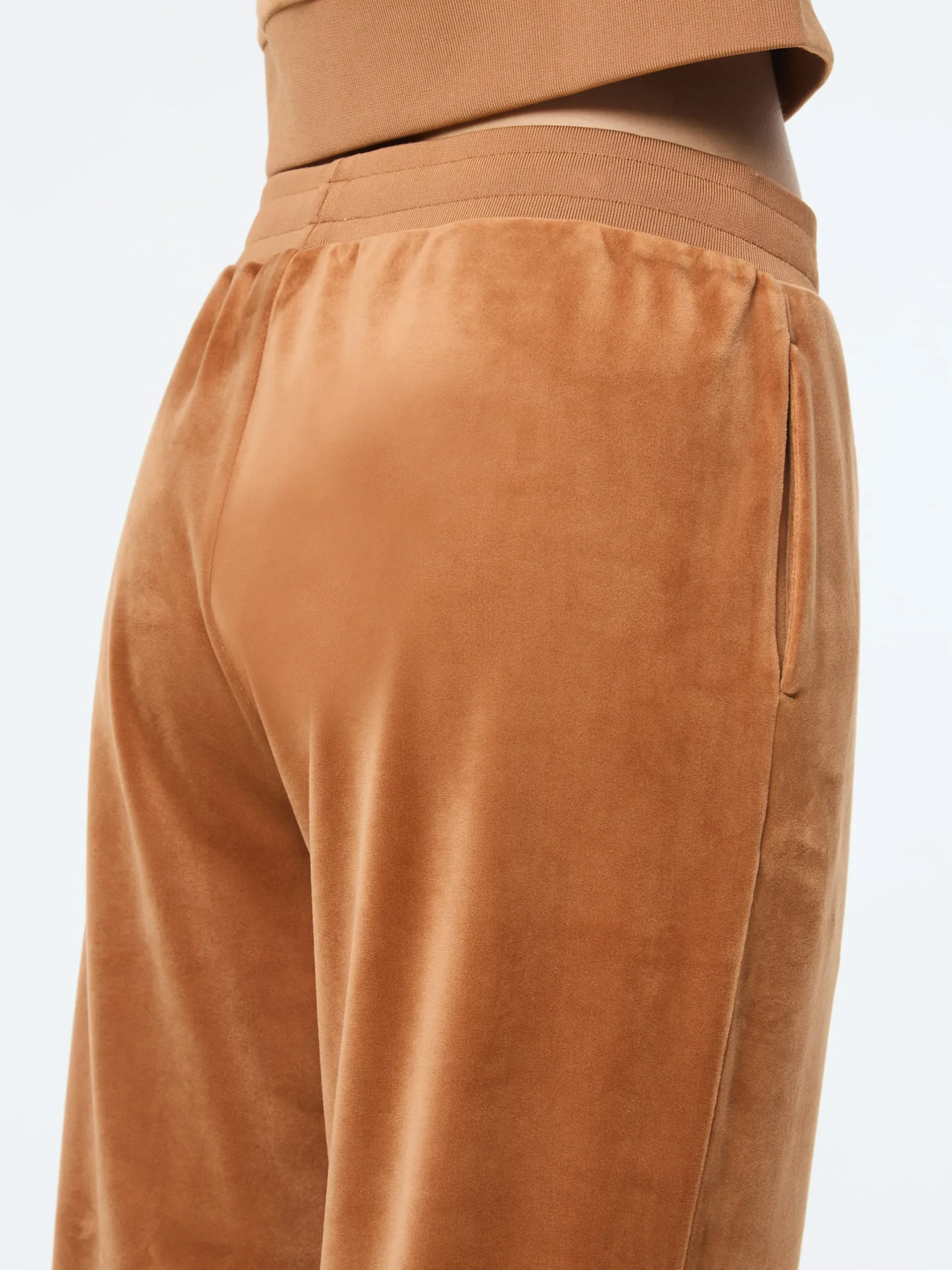 Lina Velour Track Pant- Candied Ginger