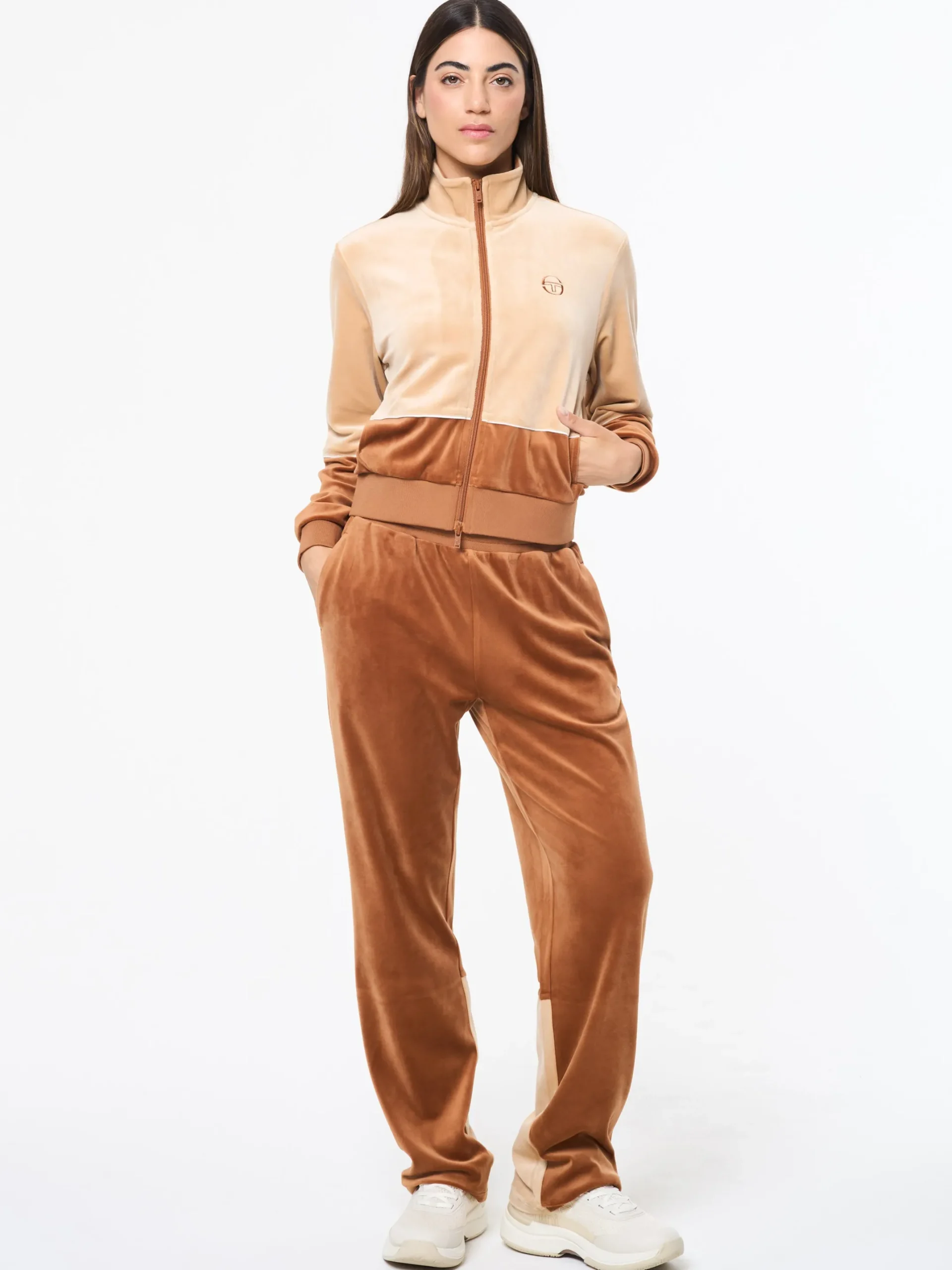 Lina Velour Track Pant- Candied Ginger