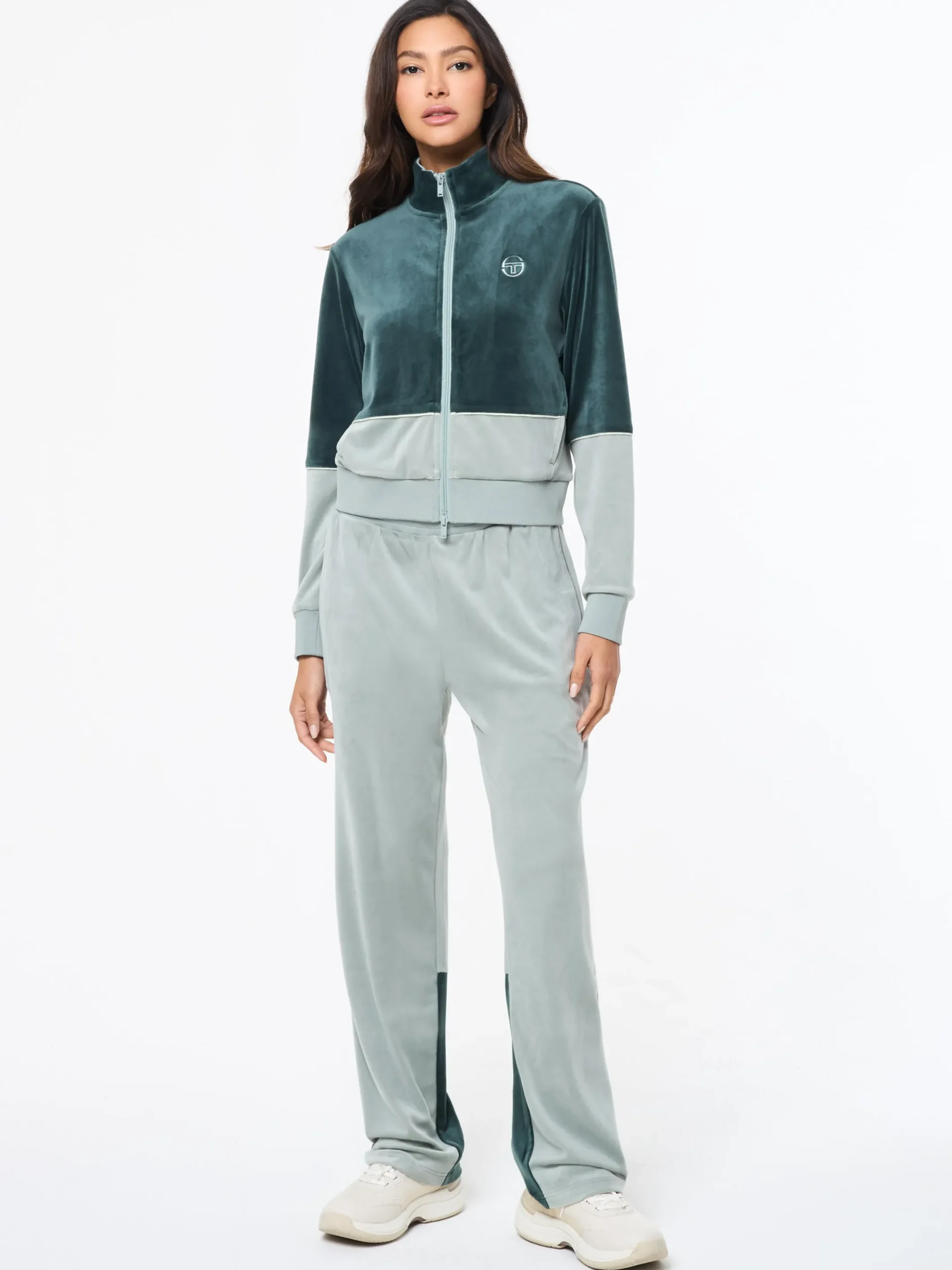 Lina Velour Track Pant- Green Gables