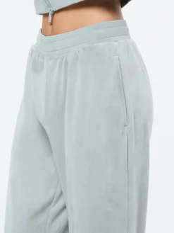 Lina Velour Track Pant- Green Gables
