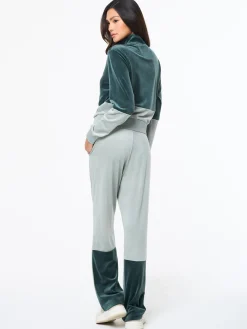 Lina Velour Track Pant- Green Gables