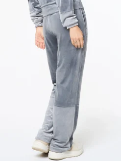 Lina Velour Track Pant- Quiet Shade