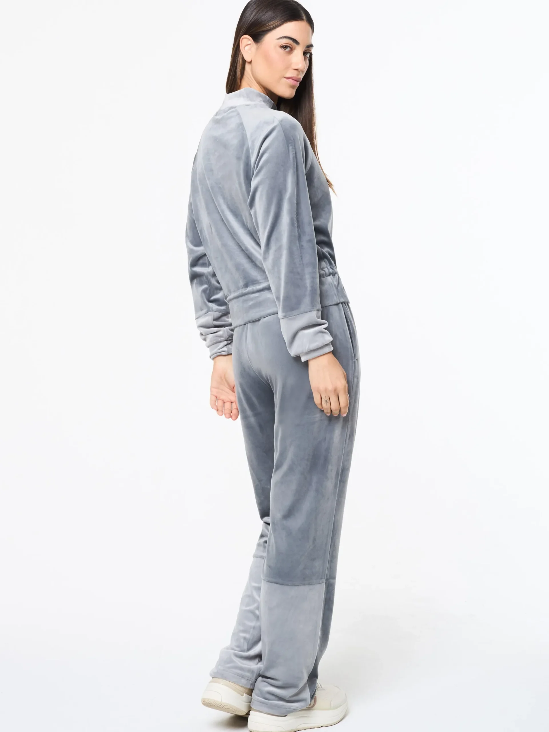 Lina Velour Track Pant- Quiet Shade
