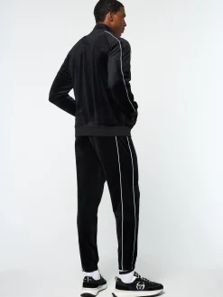 Lioni Velour Track Jacket- Black Beauty