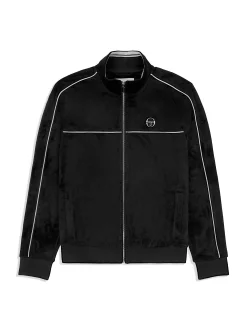 Lioni Velour Track Jacket- Black Beauty