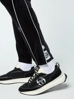 Lioni Velour Track Pant- Black Beauty