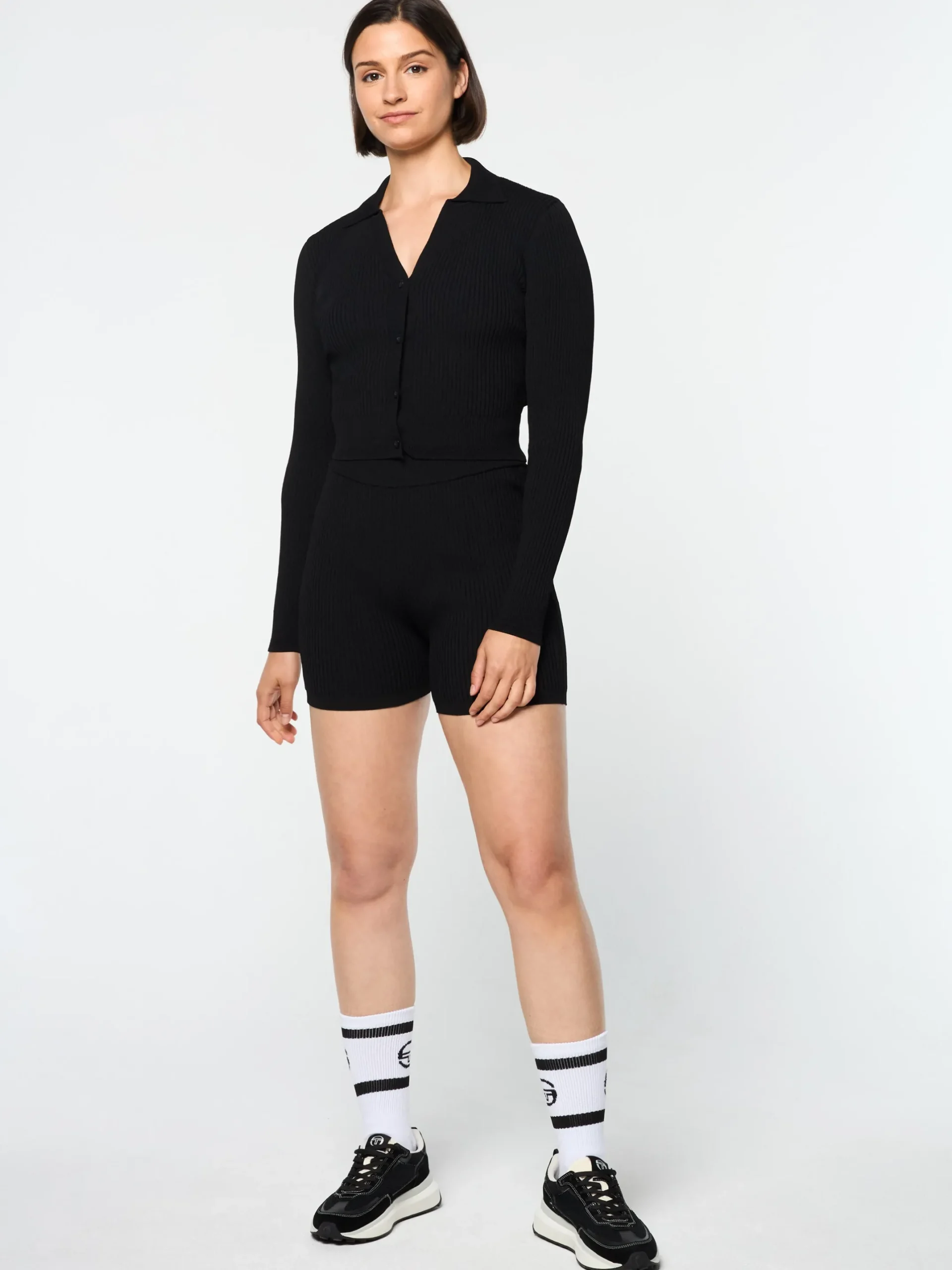 Magreta Rib Cardigan- Black Beauty