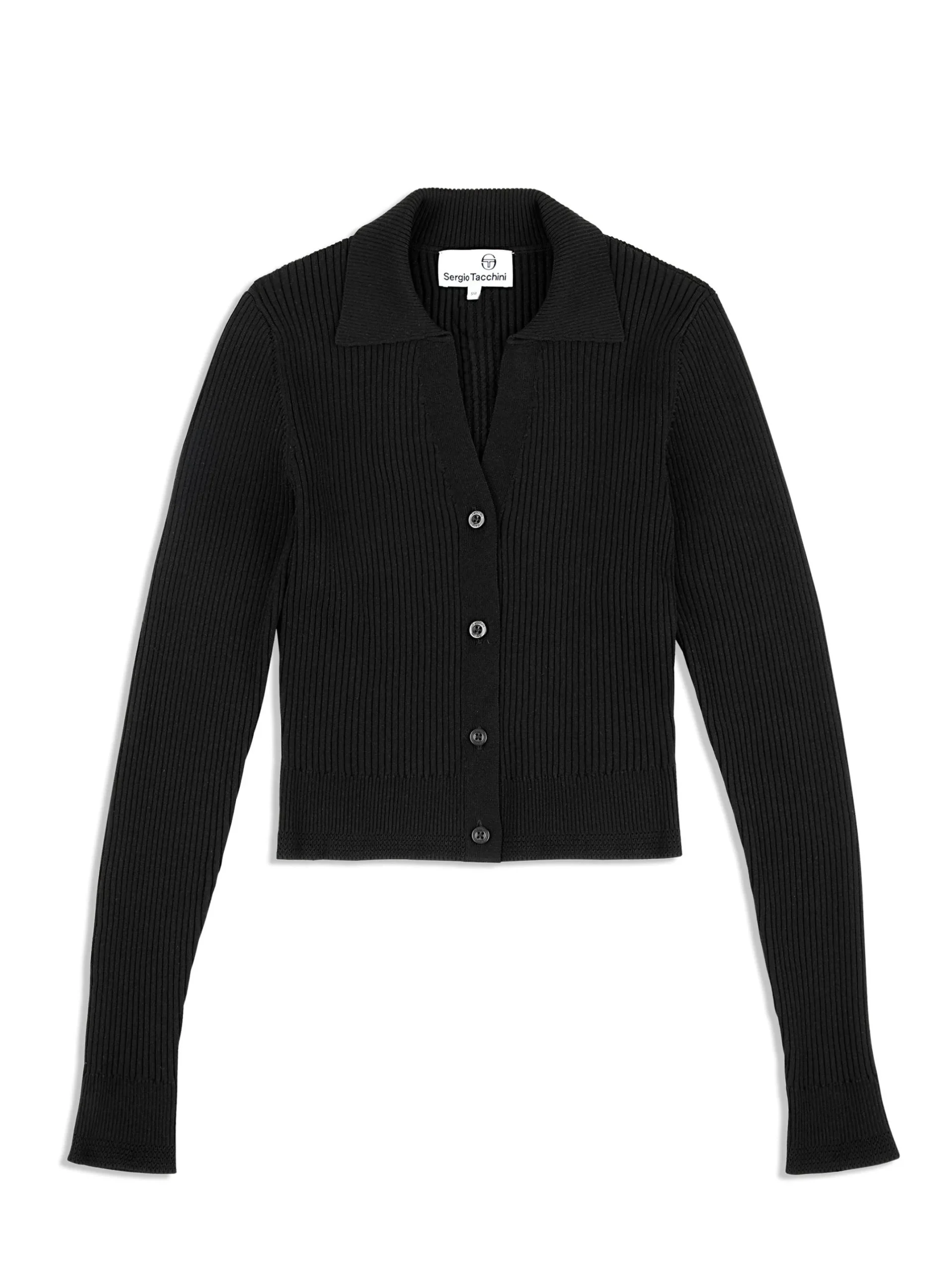 Magreta Rib Cardigan- Black Beauty