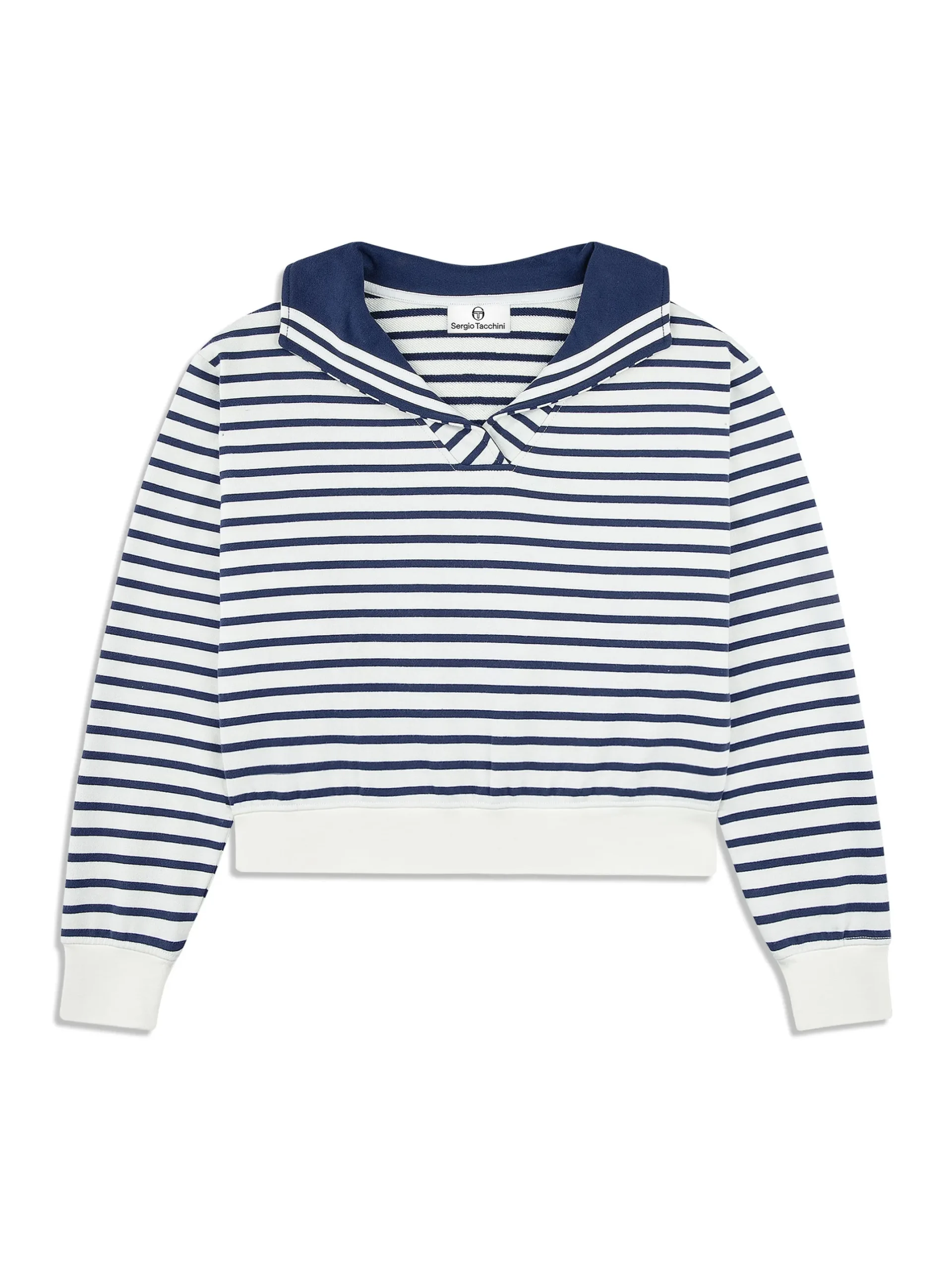 Marina Sailor Collar Sweatshirt- Gardenia