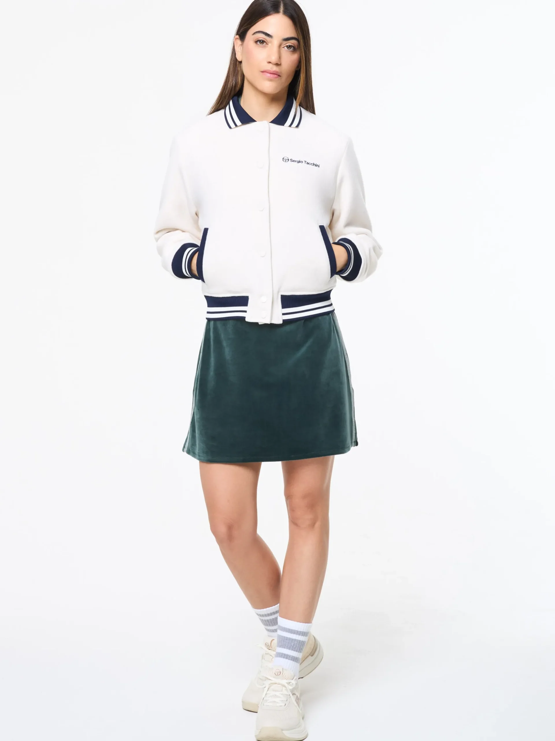 Marisa Varsity Jacket- Gardenia