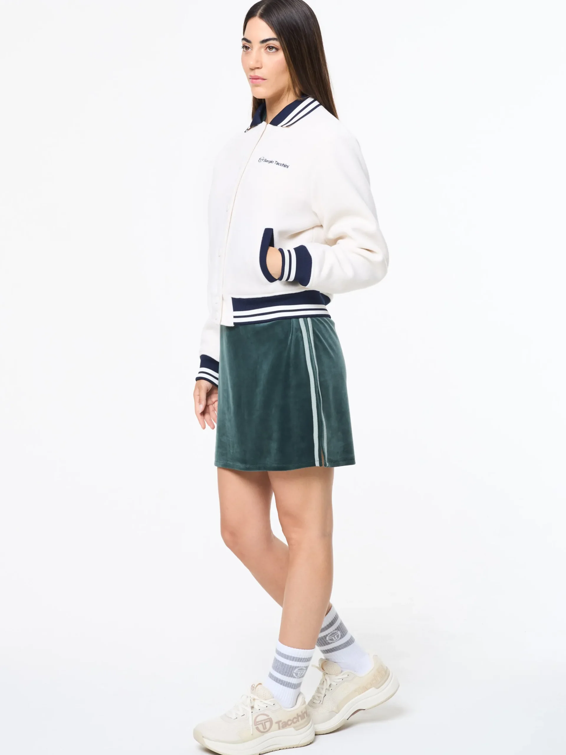 Marisa Varsity Jacket- Gardenia