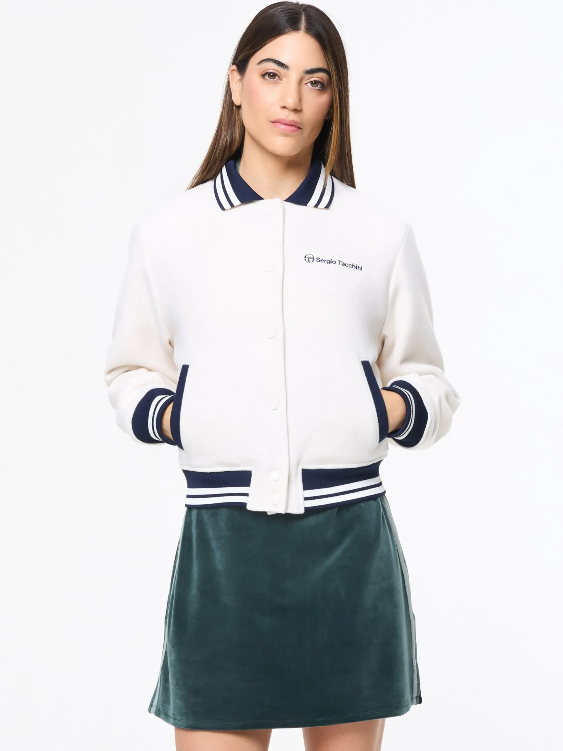 Marisa Varsity Jacket- Gardenia