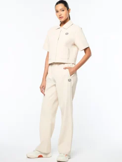 Mia Cropped Shirt- Fog