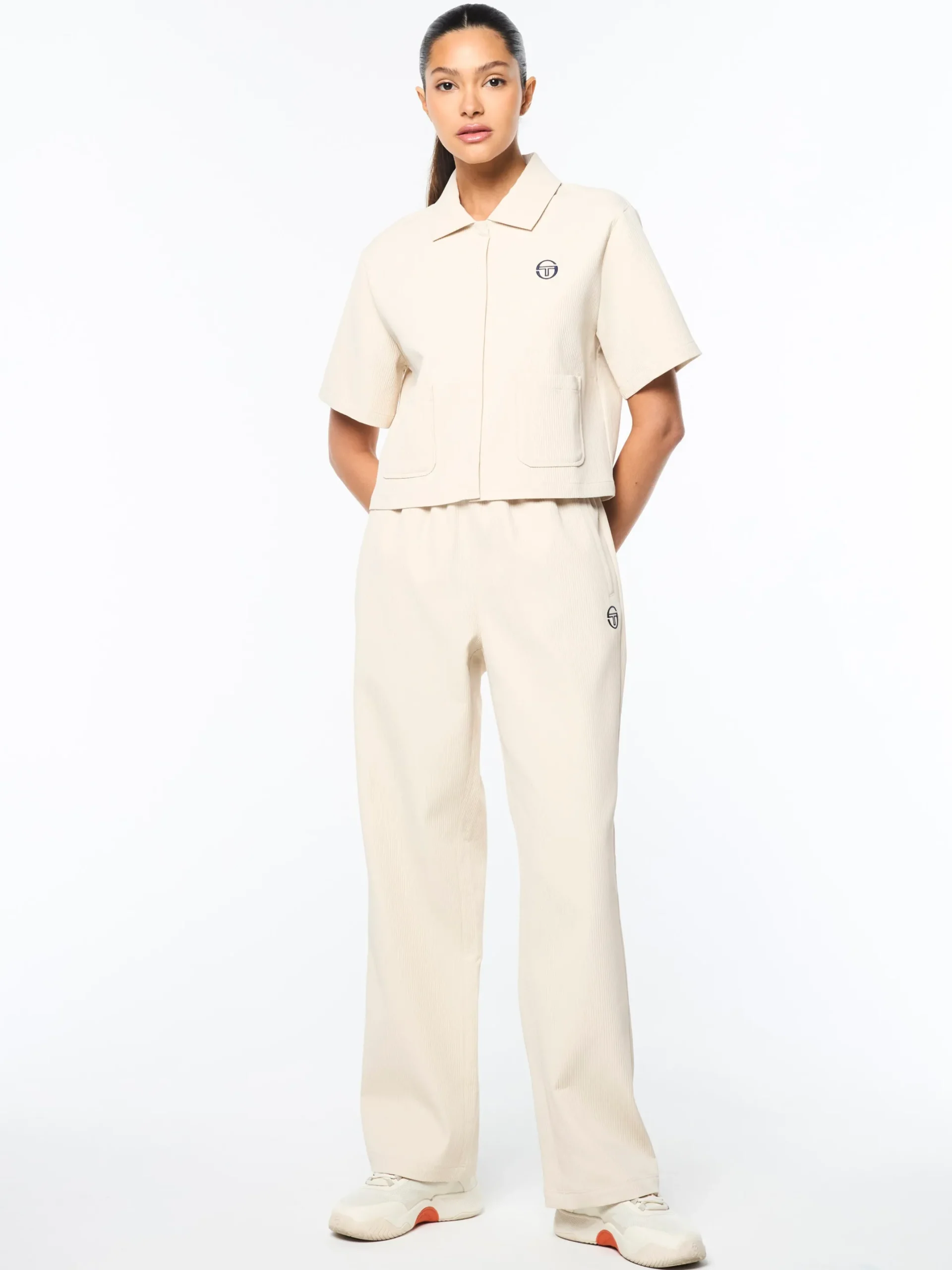 Mia Cropped Shirt- Fog