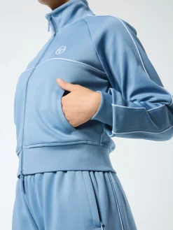 Miss Lioni Track Jacket- Faded Denim