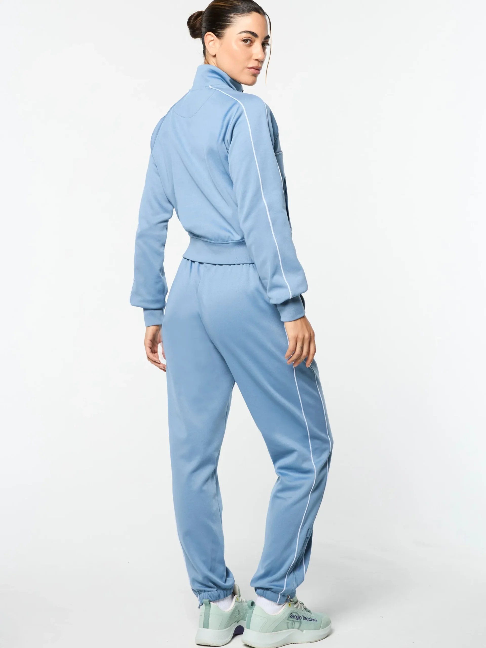 Miss Lioni Track Jacket- Faded Denim