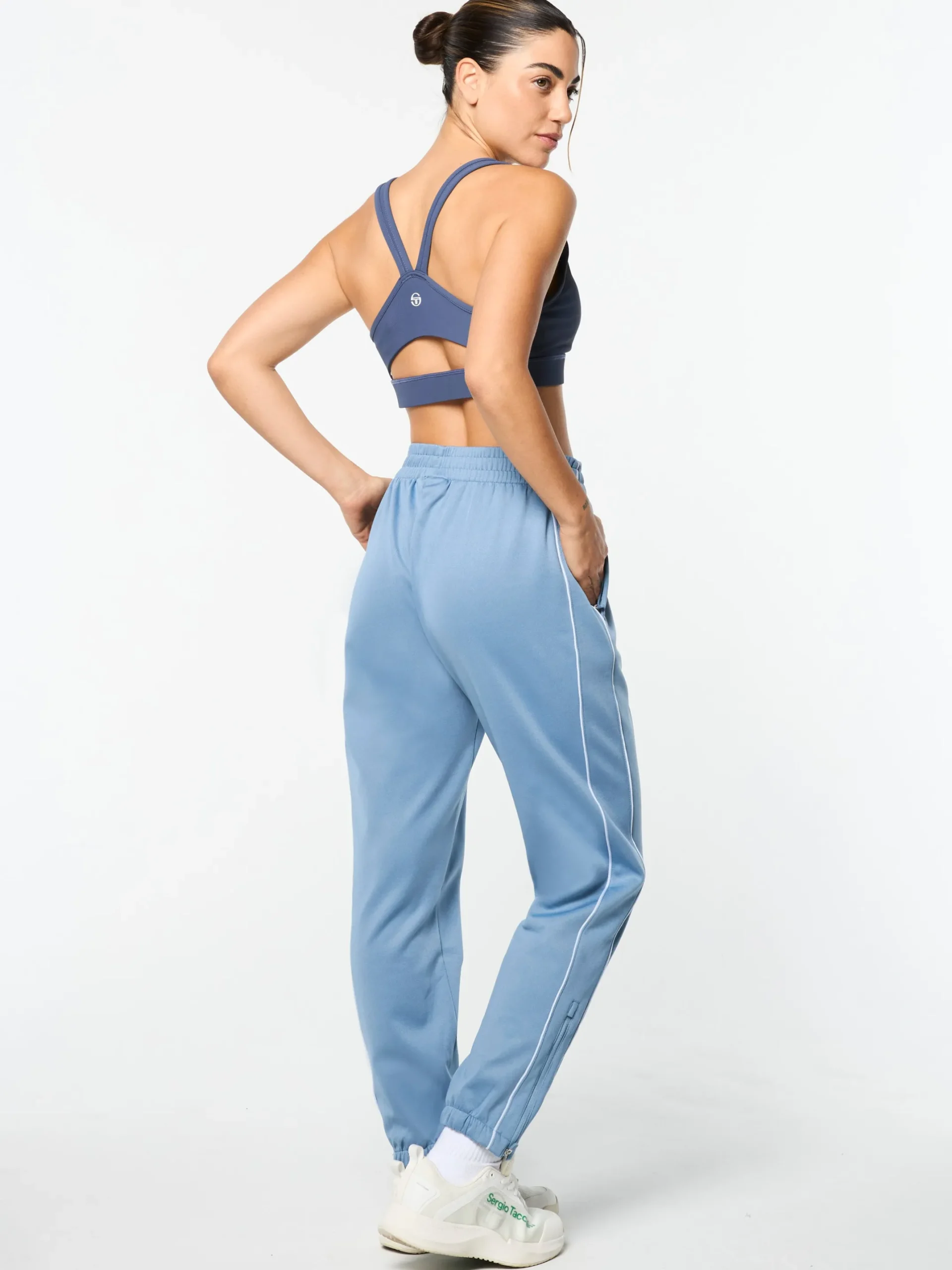 Miss Lioni Track Pant- Faded Denim