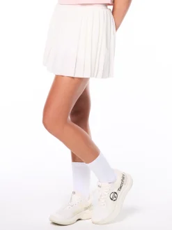 Nuvola Velour Skort-Gardenia