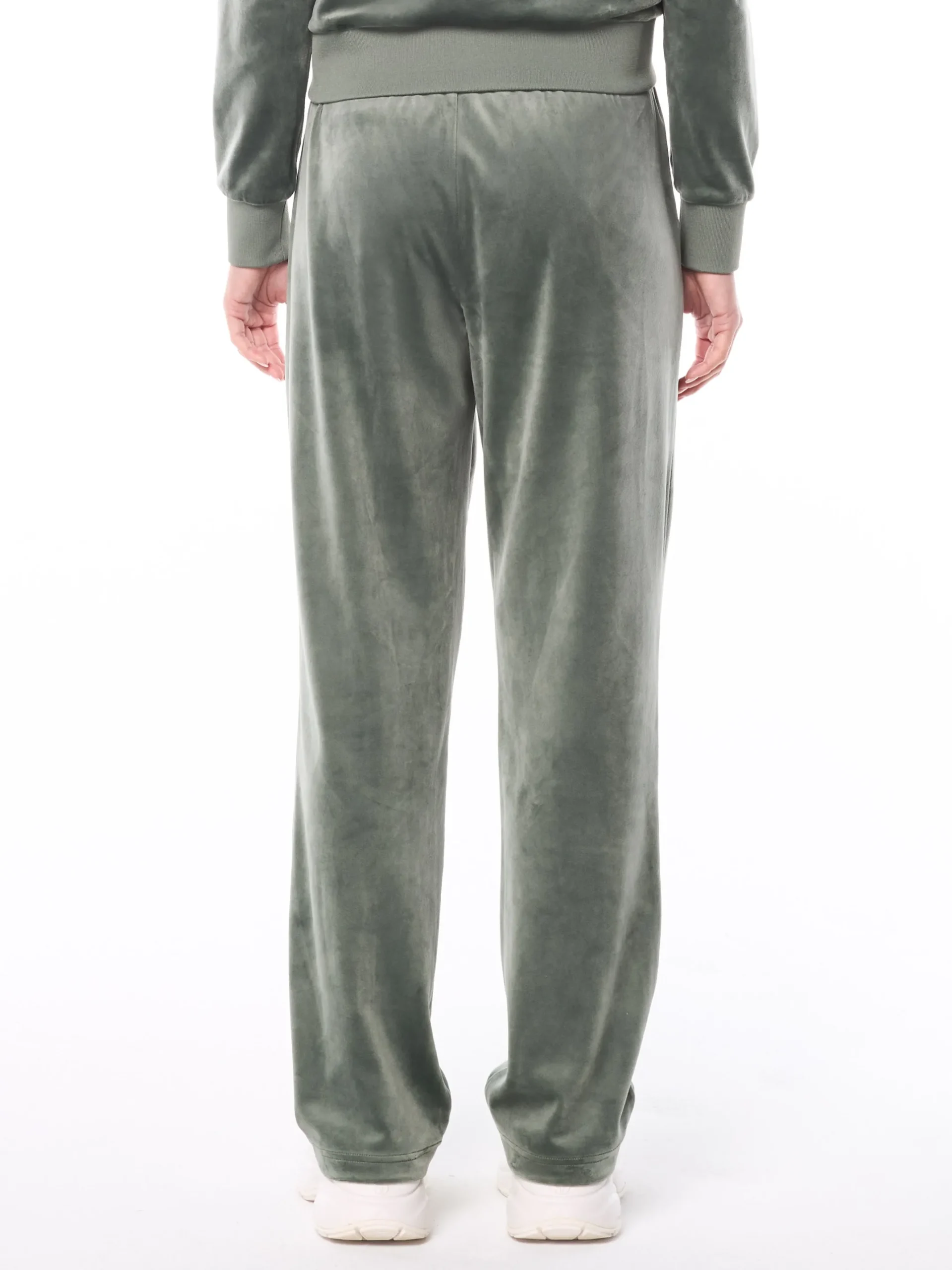 Nuvola Velour Track Pant-Agave Green