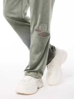 Nuvola Velour Track Pant-Agave Green