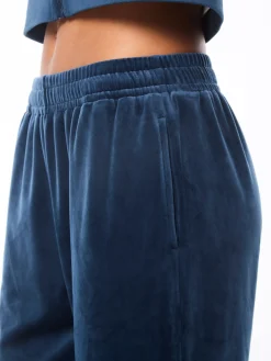 Nuvola Velour Track Pant-Key Largo