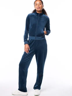 Nuvola Velour Track Pant-Key Largo