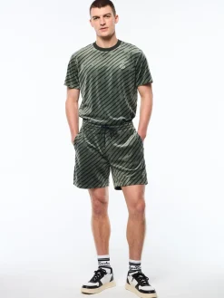 Obliquo Velour Short-Agave Green