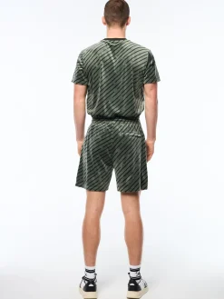 Obliquo Velour Short-Agave Green